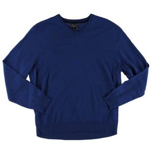 NWT Club Room Men's V-Neck Sweater Blue Size L